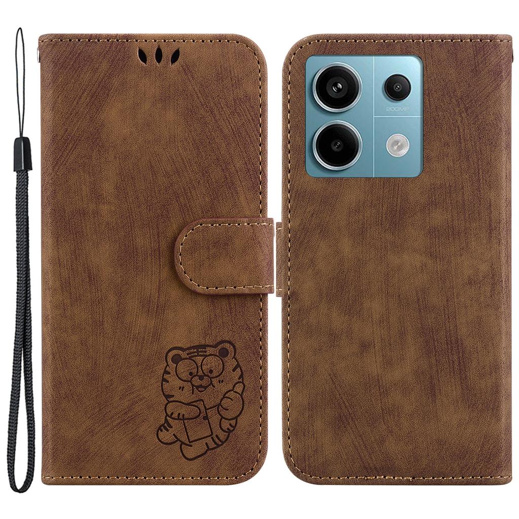 For Xiaomi Redmi Note 13 Pro 5G/Poco X6 5G PU Leather Flip Cover Wallet Stand Tiger Pattern Phone Case