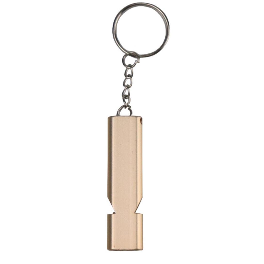Aluminum Alloy Emergency Survival Whistle Survival Safety Whistle Emergency Keychains Whistle Hikings Camping Outdoor
