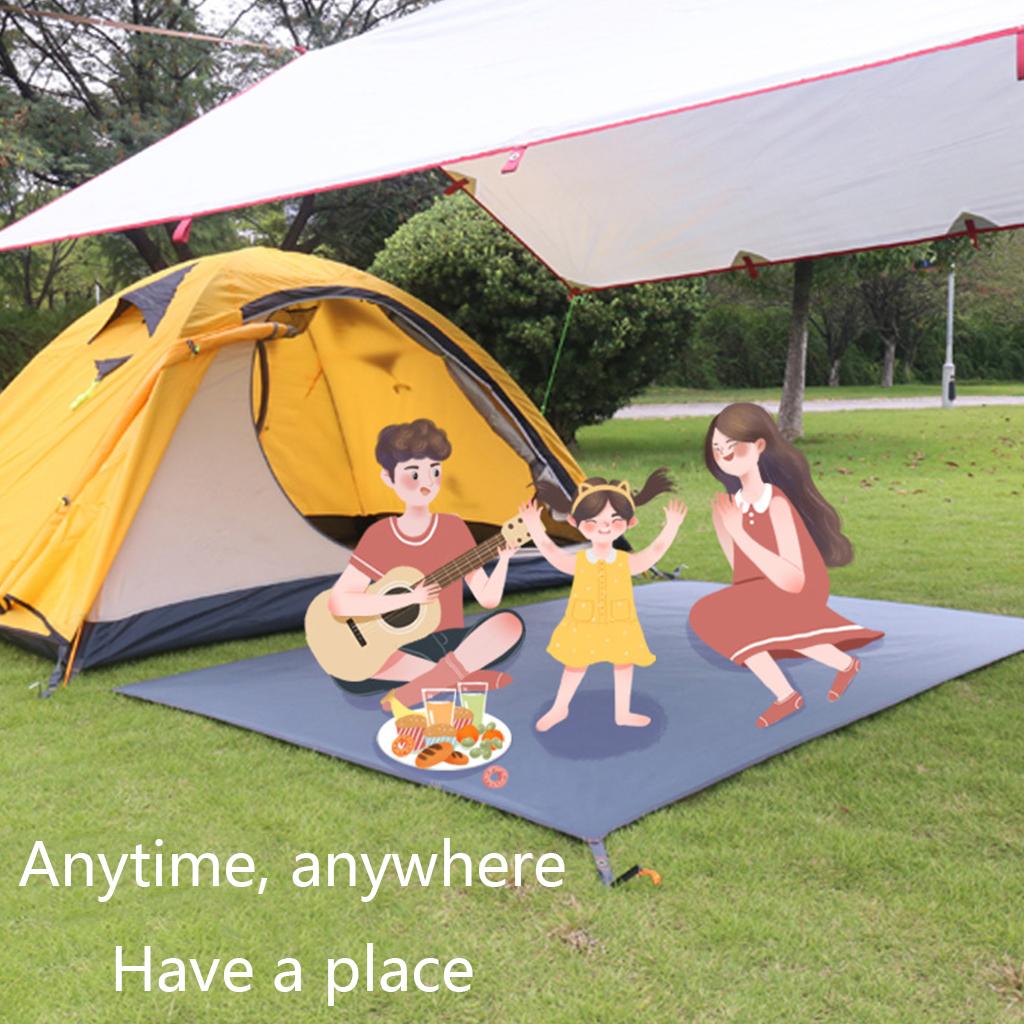 Outdoor Tent Mat Wear Resistant and Tie Resistant Floor Cloth Used As for Sun Canopy by Fixing the Mat Through Grommet