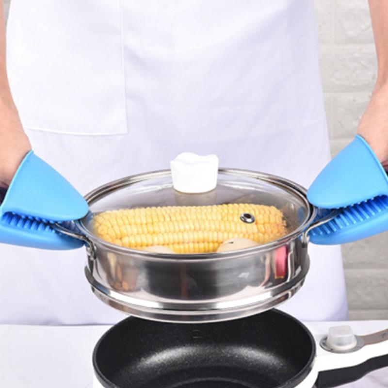 1 Peça Luvas de Forno Silicone Resistente ao Calor Pegadores de Pinça Pegadores de Pinça para Cozinhar Suporte de Panela e Suporte de Panela para Cozinha