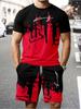 New Summer Casual Men's T-Shirt and Shorts Sets Sports Men's Tops and Shorts Streetwear Loose Men Summer Clothes