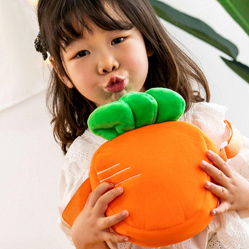 Trendy Fashion Carrot Plush Bag Simulation Carrot Fruit Plush Shoulder Bags  Girl
