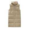 New long vest women's knee cotton-padded clothes autumn and winter vest women's casual vest cotton jacket