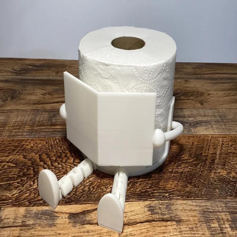 Portarotolo di Carta Igienica Carino e Creativo con Divertente Design a Figura di Lettore di Libri per Bagno, Scrivania, Decorazione per la Casa