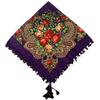 Russian Style Floral Print Tassel Shawl - Ethnic Retro Warm Scarf for Autumn/Winter