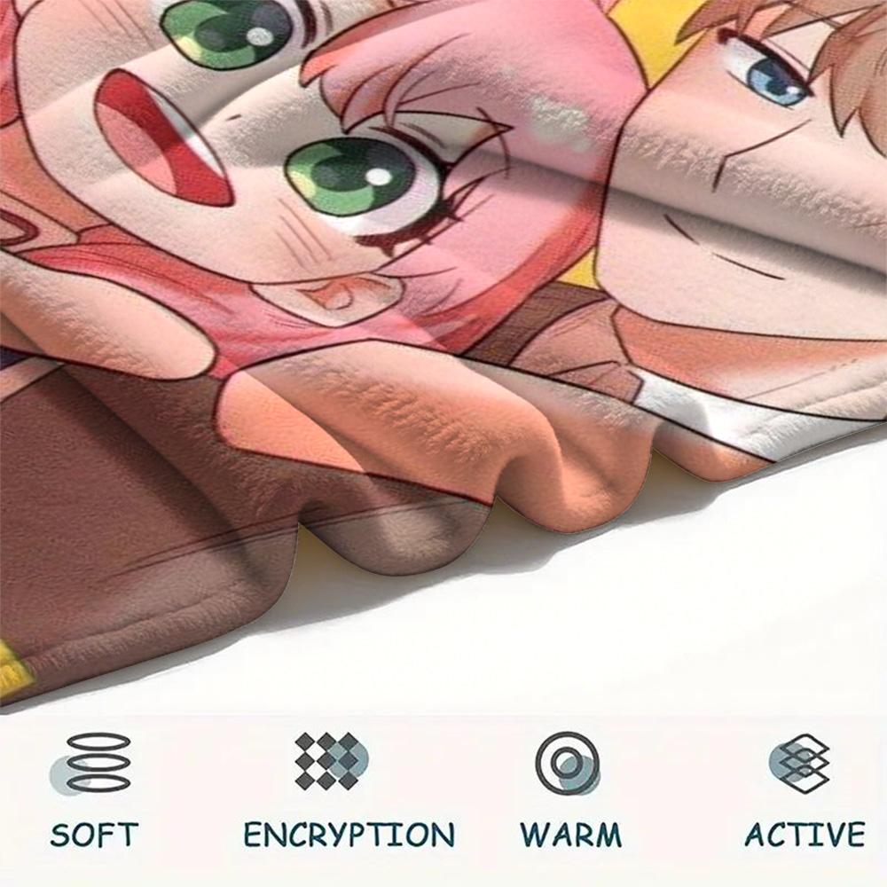 Spy Family Anime Heart Pose Blanket Blanket Sofa Blanket Machine Washable Air Conditioning Blanket Bedroom