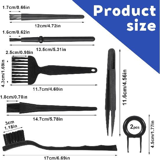 8 Pcs Keyboard Brush Keyboard Cleaning Kit Anti Static Brush Mini Pp Handle Nylon Anti Static Electronic Dust Electronic Dust Cleaning Brushes for