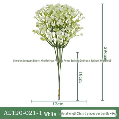 Buquê de Flores Artificiais Gipsofila: Arte Floral Portátil para Decoração de Casamento e Casa