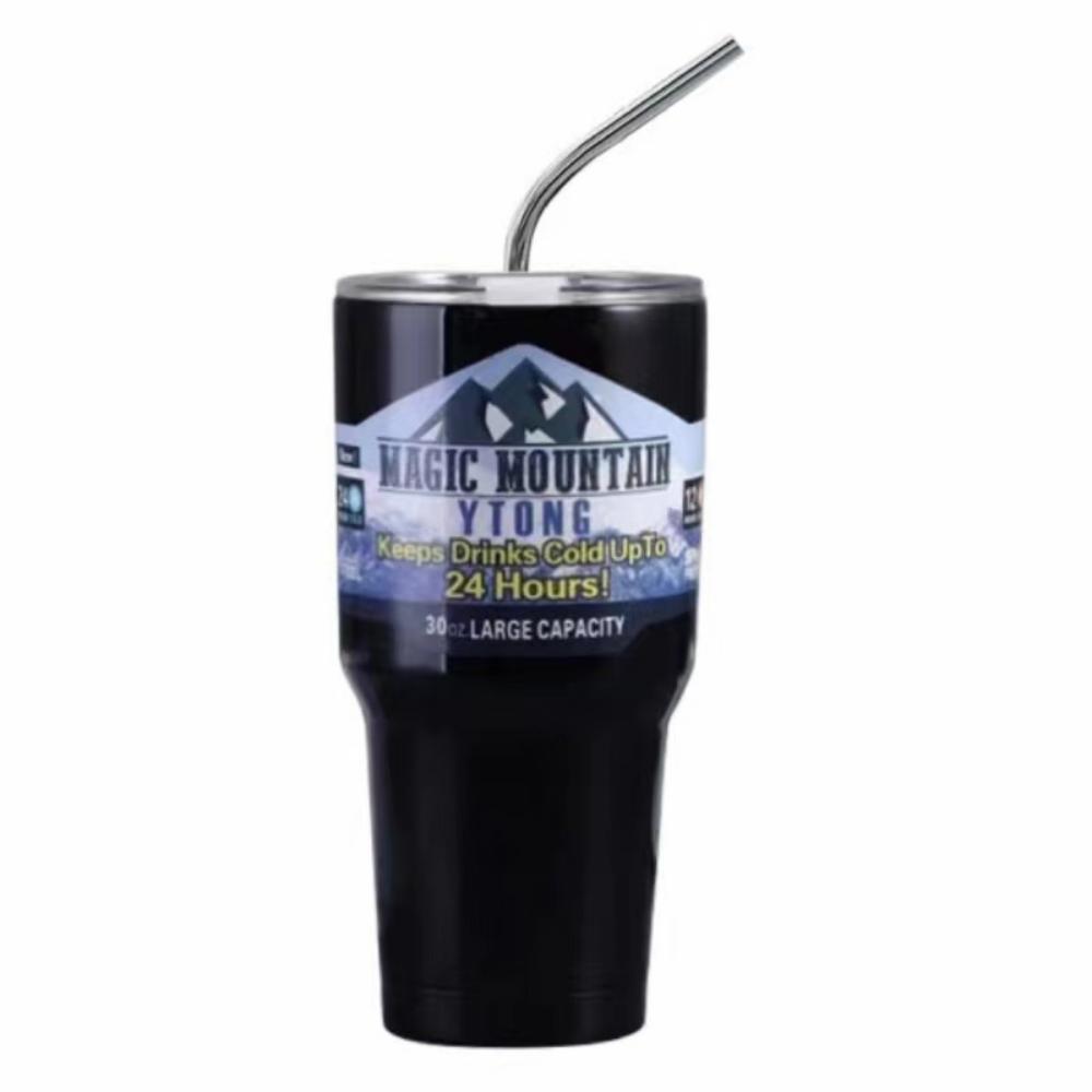 Magic Mountain Thermos Cup Ice Thermos 30oz Coffee Mug Vacuum Insulated Bottle Stainless Water Staw Steel Outdoor Thermal Flasks