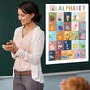 Educational Poster Early Learning Poster Interactive Boho Style Board Charts Set For Girl Preschoolers Home Travel Home Playtime