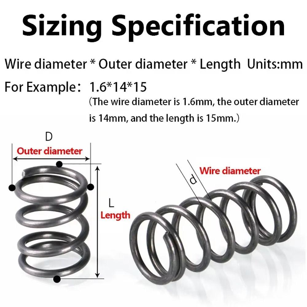 10Pcs Length 300mm Compression Spring Return Spring  for Industrial Machinery Automotive Repair