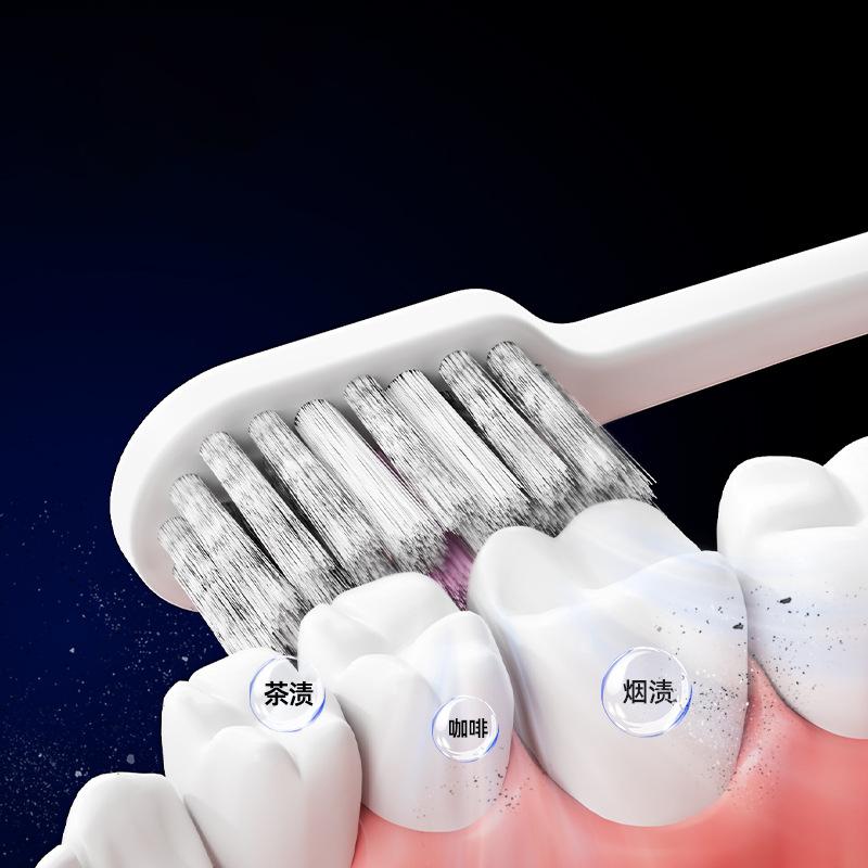 2PCS Adult Toothbrush for Men Remove Tooth Stains Cigarette Stains Spiral Bristle Wide Head Medium Soft Bristle Toothbrush Set