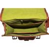 Vintage Leather Bags Full Grain Messenger Crossbody I-pad Bag Satchel Goat Hide