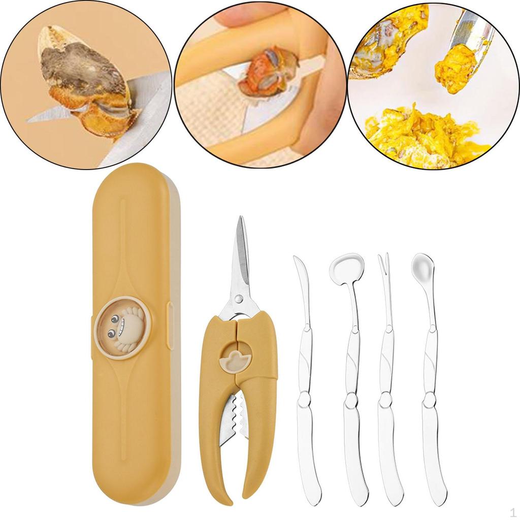 6Pcs Crab Eating Tool Set Lobster Cracker for Hotel Shop Party Supplies