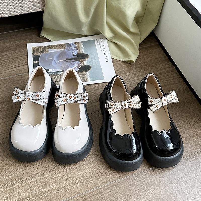 Spring Autumn New Luxury Women's Exquisite Small Leather Shoes Round Headed Retro Style Mary Jane Casual Coarse Heels High Heels