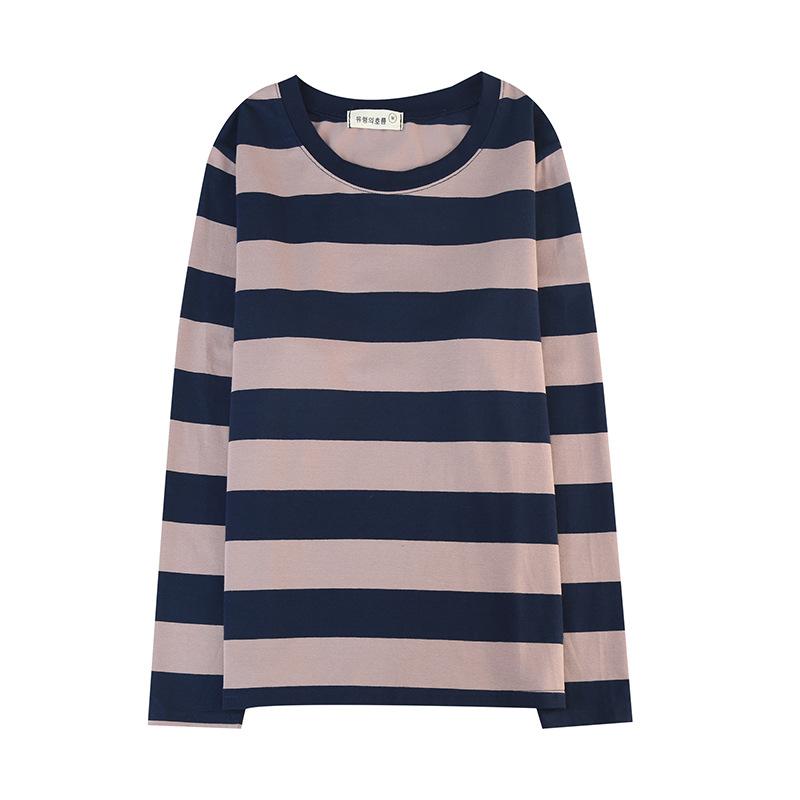 Women's Fashionable Large-size Base Shirt, Cotton Long-sleeved T-shirt Base Shirt, Spring and Autumn, Loose and Fashionable Tops