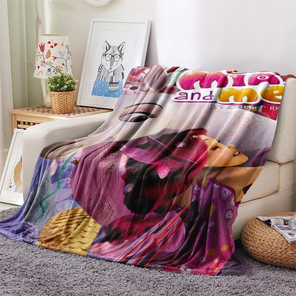 1PC Mia And Me Print Flannel Blanket, High Quality Comfortable for All Seasons, Home Decor, Warmth and Comfort, Perfect for Christmas Gifts 89