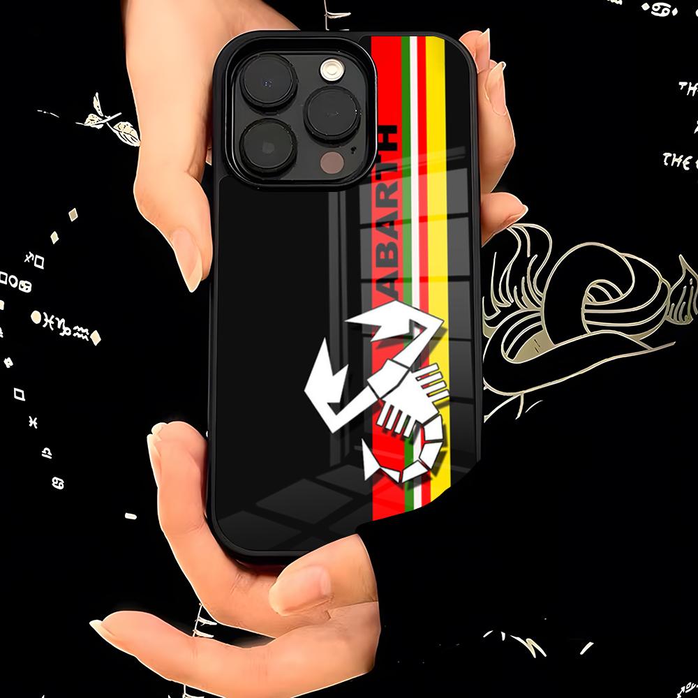ABARTHess Phone Case PC+TPU For IPhone 15 16 17ProMax 13 16 11 12 14 Pro Xs Max Mini Xr X Plus Cover