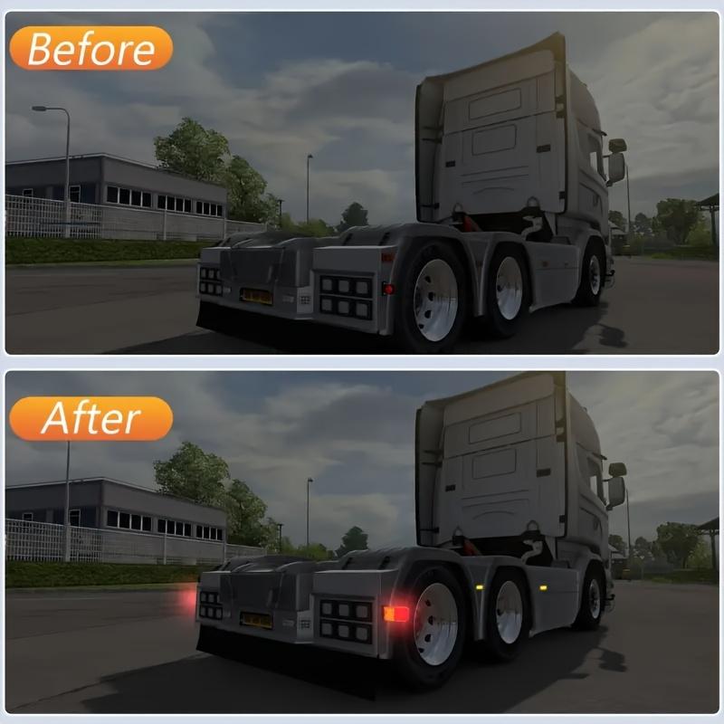 Universal 12V LED Trailer Tail Light, Brake Turn Signal Warning Lamp, Compact Durable Waterproof Design for Truck, RV, Camper