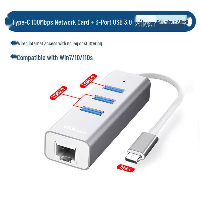 Driver-Free Type-C to RJ45 Gigabit Ethernet Adapter