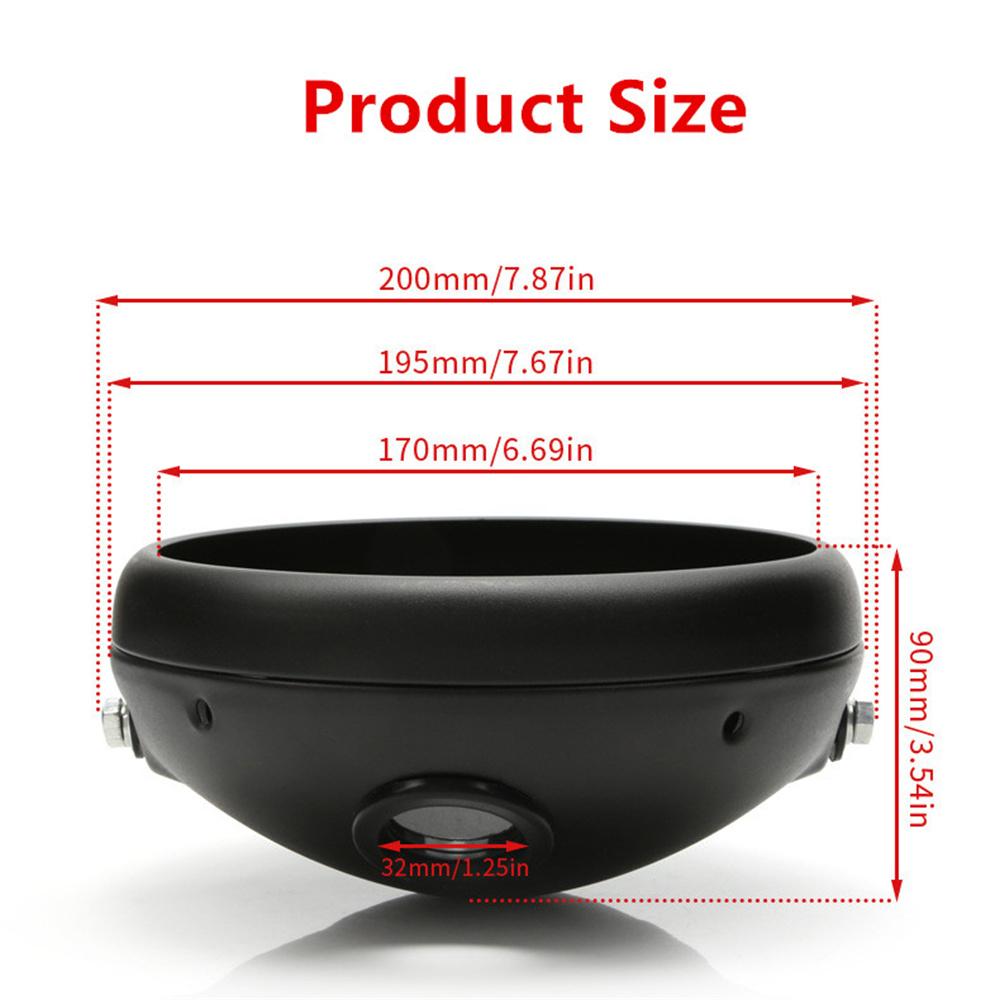 Headlight Housing 7 " Black Motorcycle Headlight Housing Universal