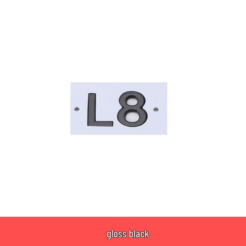 Ideal L9-L6 Black Tailgate & Hood Emblem Lettering Sticker Modification