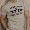 Summer Men's Casual Loose Plus Size SINCE 1973 Pattern Printed Sports Comfortable Round Neck Short Sleeved T-shirt