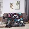 Nightmare Before Christmas Jack Flannel Blankets Winter Super Warm Throw Blanket for Child Print Bedspread Sofa Bed Cover