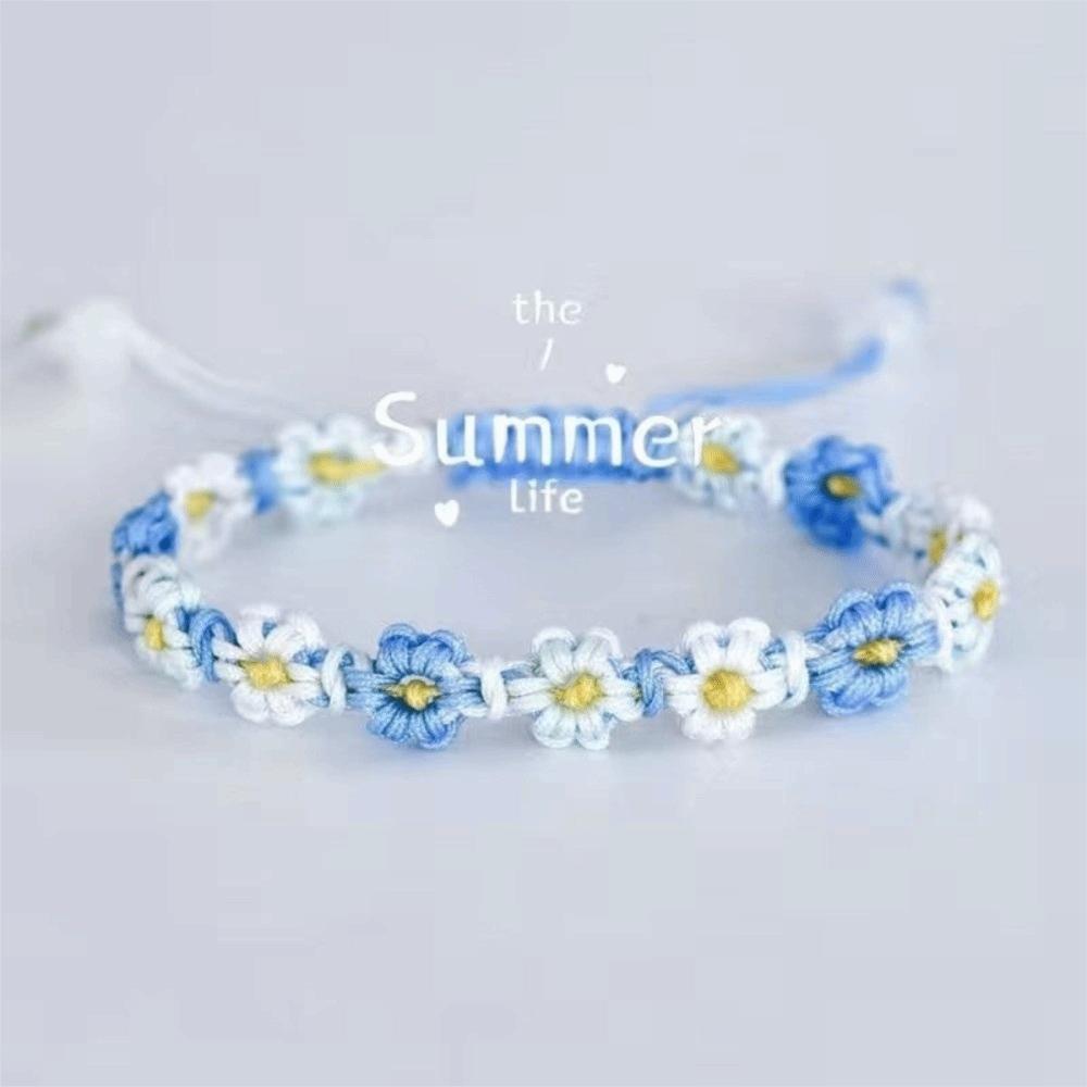 Small Chrysanthemum Woven Bracelet Braided Rope Knot Bracelets For Lovers