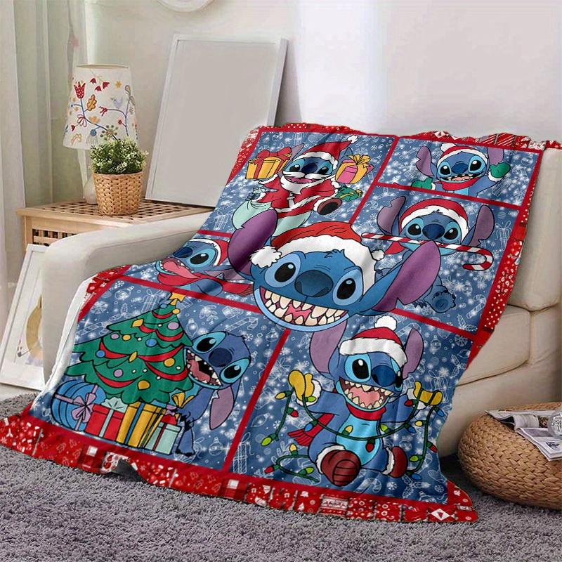 

1pc. Christmas Stitch Cartoon Blanket, Festive Home Decor, Seasonal Throw for All Seasons, Unique Gift Idea for friends and familyE048 100x150cm