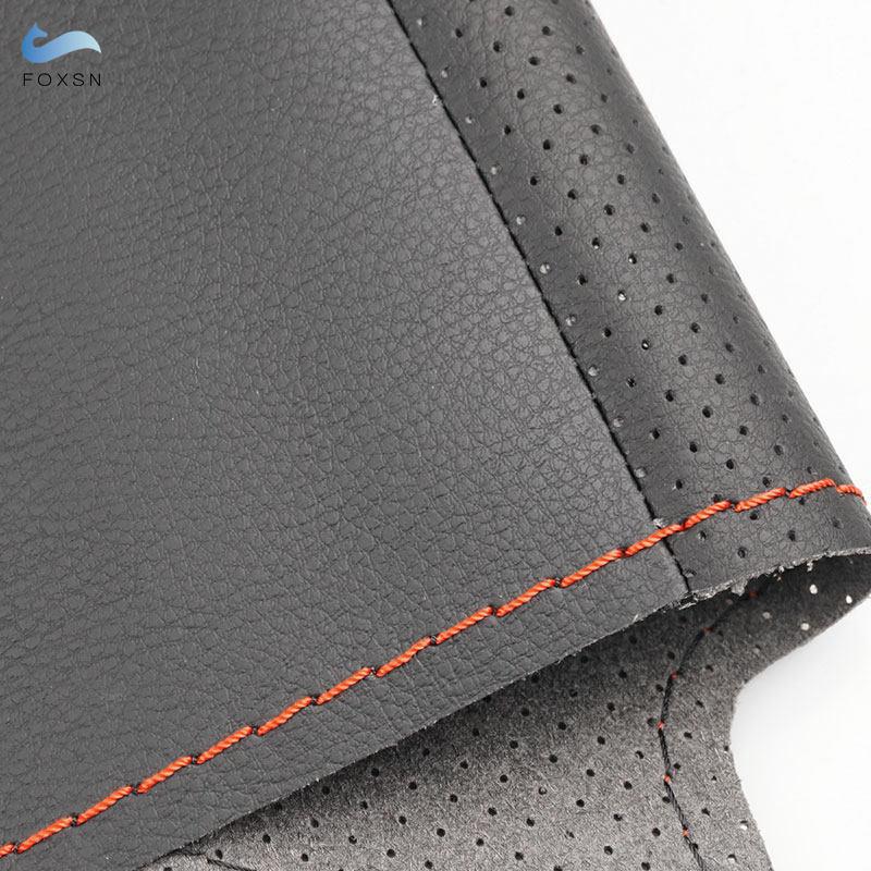Perforated Microfiber Leather Car Styling Steering Wheel Cover Trim For Kia Rio 2009 2010 2011 Forte 2009-2017 Soul 2010-2013