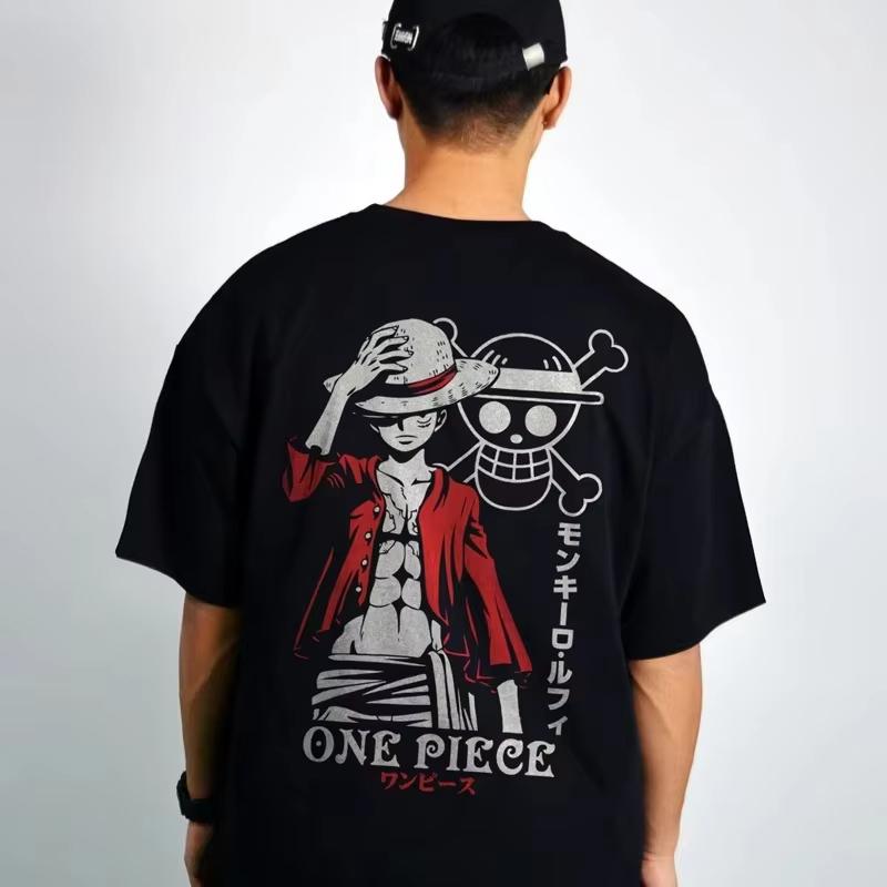 Anime One Piece Joint Luffy Printed T-shirt Men's and Women's T-shirt Men's Top Sports T-shirt Men's T-shirt 2026 Summer New Tee
