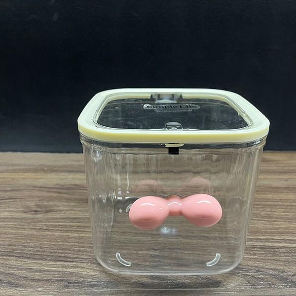 Transparent Desktop Trash Can with Lid - Stylish Hair Accessories and Storage Box