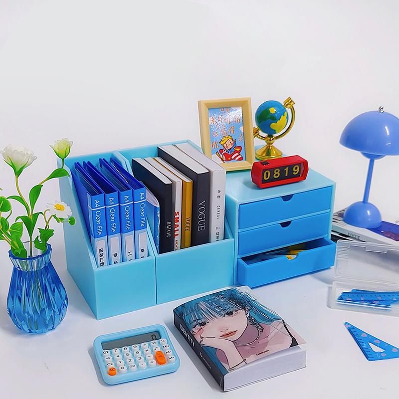 4Pcs/Set Dollhouse Simulation Learning Ruler Model Toy Mini Plastic Rulers Set Square Learning Props Children'S Learning Gifts