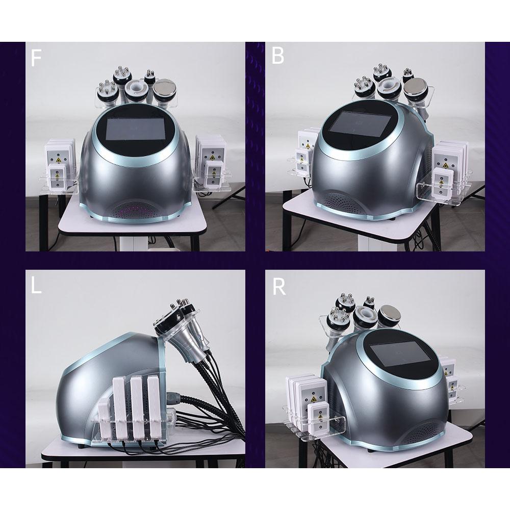 6-in-1 40kHz Cavitation 0.5MHz RF Vacuum 110V-220V Body Contouring Touchscreen Air Cooled Easy Operation