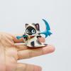 Genuine Cute Cat with Scythe Blind Box Toys Cute Calico Cat Cape Cat Action Figure Desktop Collection Ornaments Kids Gifts