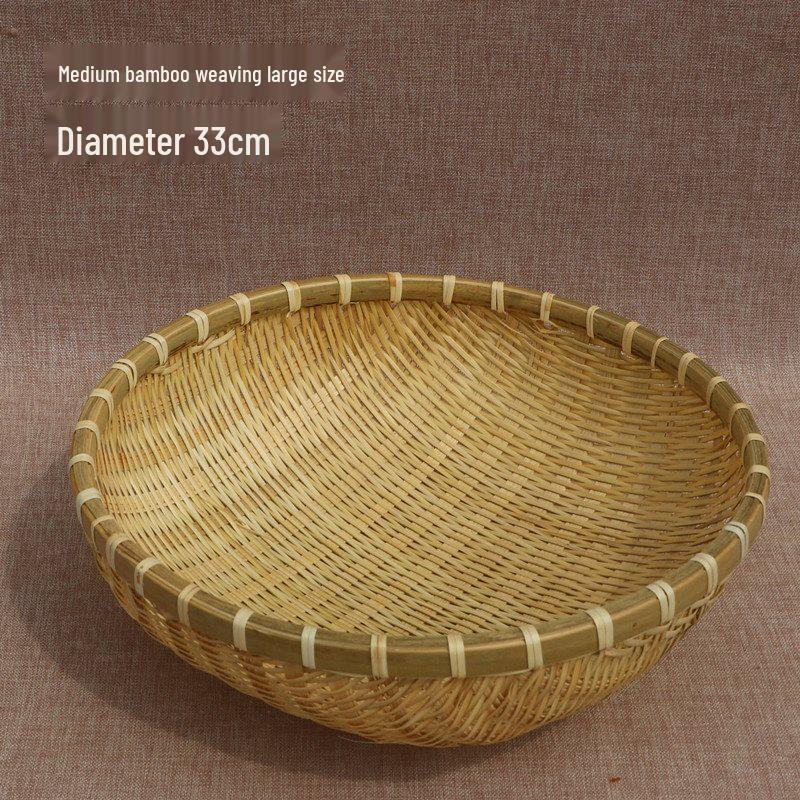 Bamboo Woven Multifunctional Basket: Rice Washer, Fruit Drainer, Vegetable Basket, Steamed Bun & Storage Solution