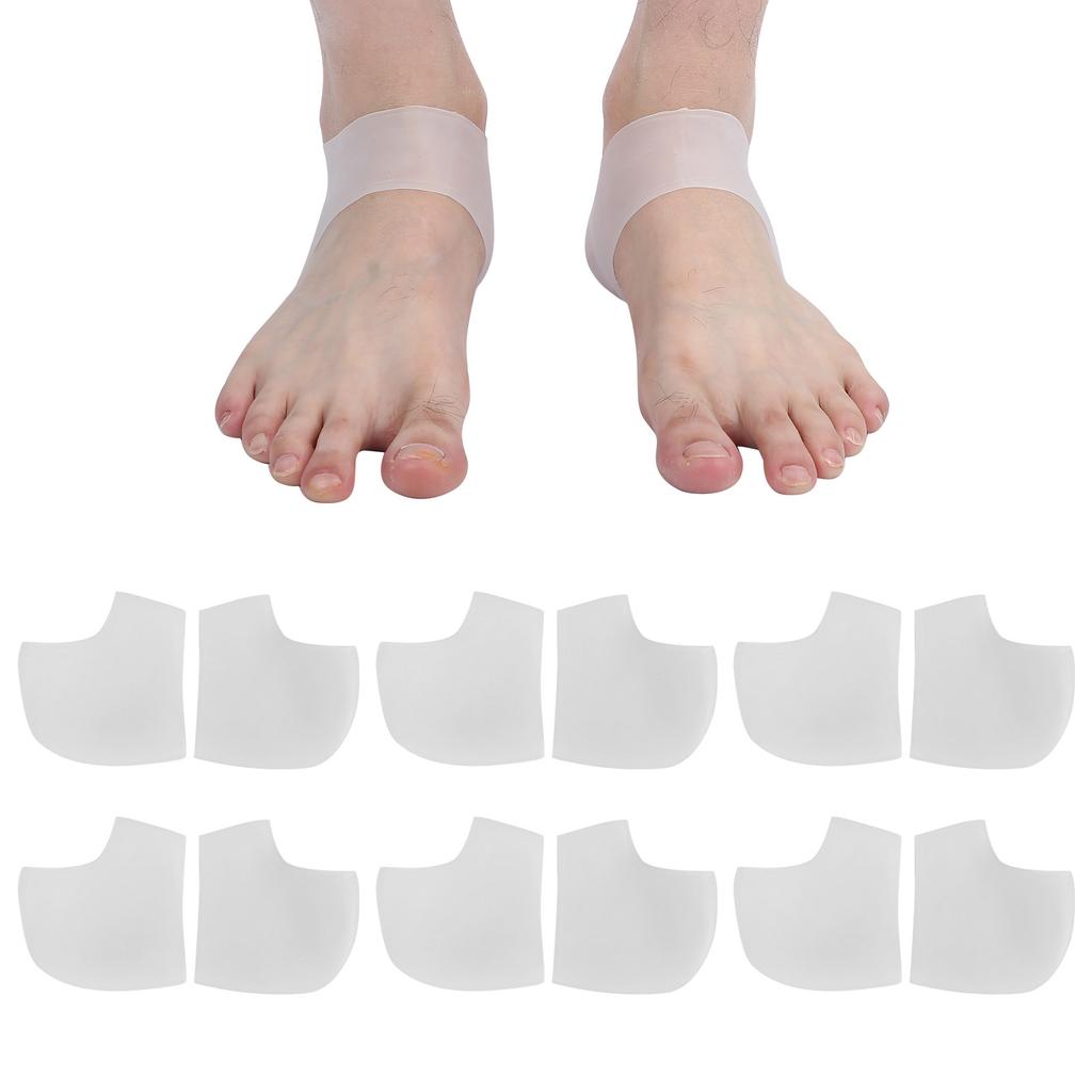 6 pares de almohadillas para el talón Protector de cojín cubierta protectora del talón con absorción de impactos con agujeros
