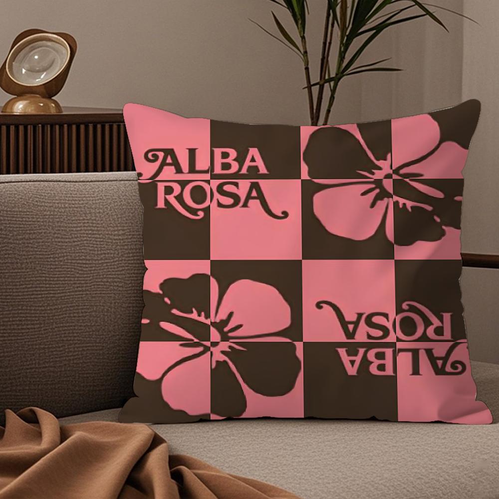 Fashion AALBA RROSA Pillow Case Silky Elegant Comfort Sofa Bed Invisible Zipper