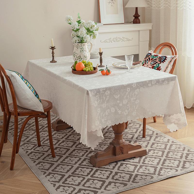 Japanese Retro Pastoral Rectangular Tablecloth: Dustproof, Heat-Resistant Dining or Coffee Table Cover