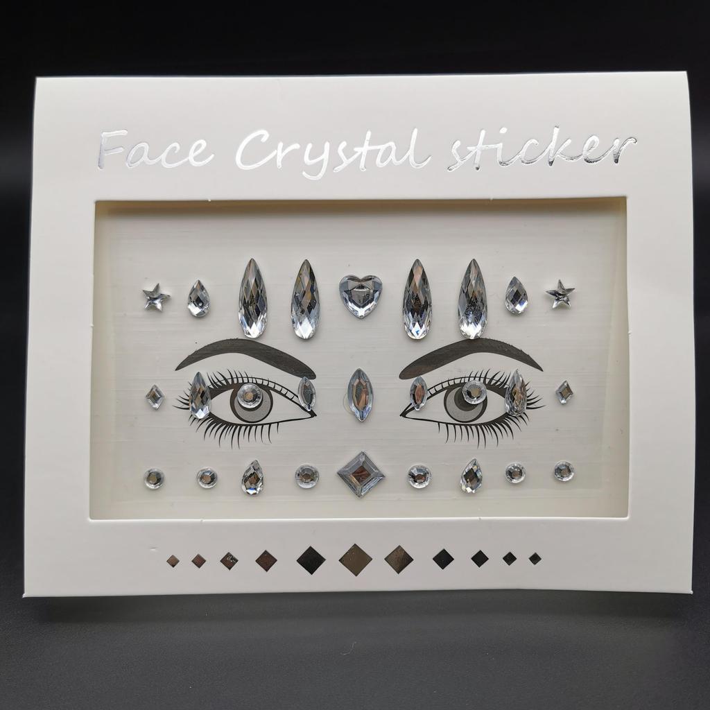 Cat Face Masquerade Rhinestone Stickers & DIY Jewelry Ring for Makeup