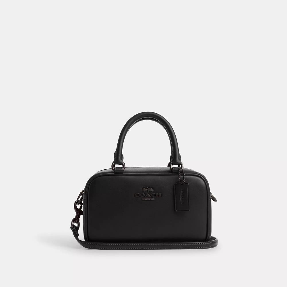 

Coach Satchel Crossbody Black Copper Black One Size