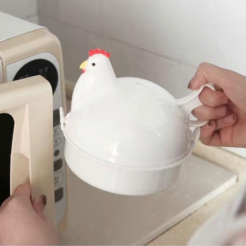 Lovely Chicken Shaped Egg Boiler Steamer 4 Eggs 1Egg Microwave Egg Cooker Cooking Tool Kitchen Accessories