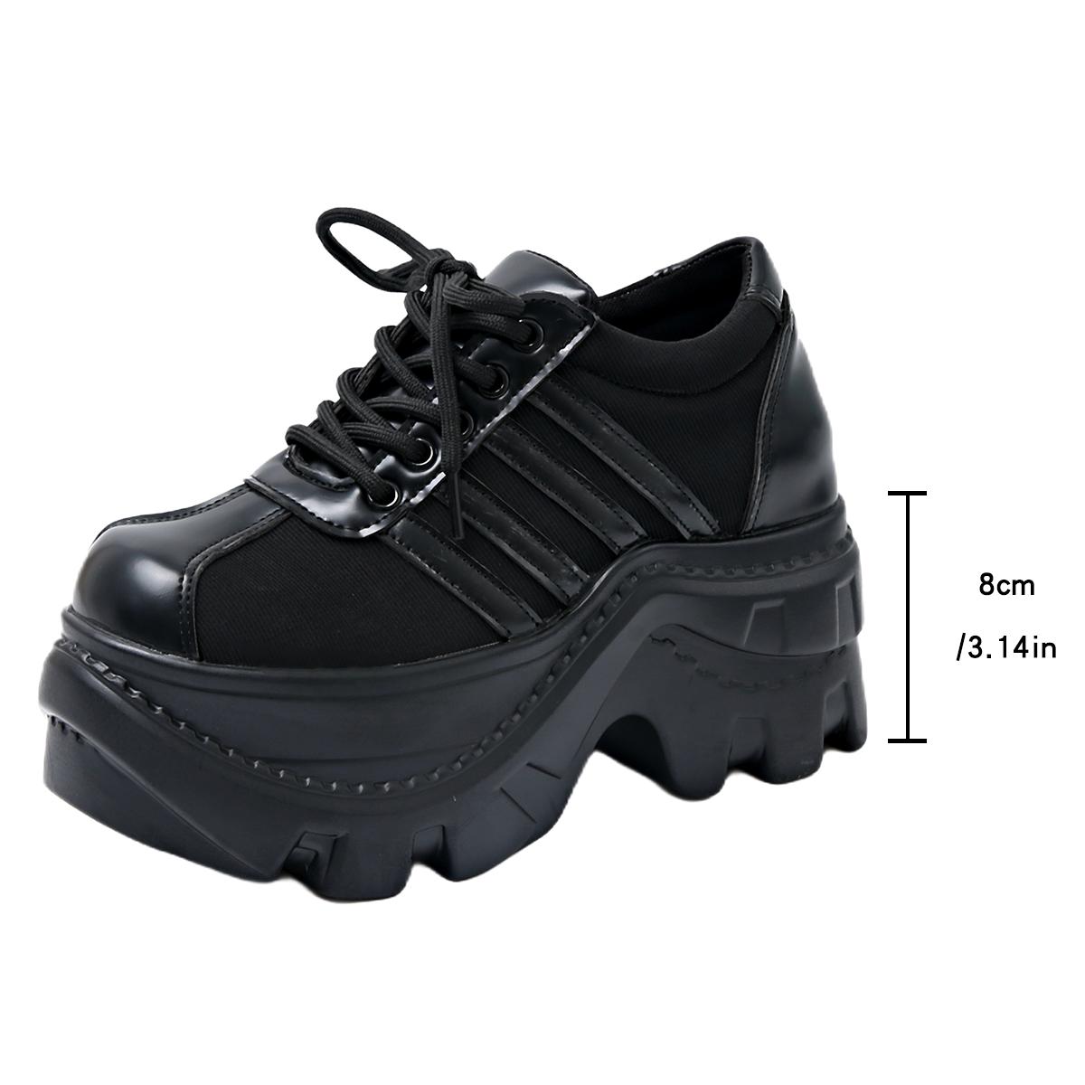 

Мода Женская Мода Дышащие Массивные Кроссовки Толстая Подошва Нескользящая Вулканизированная Обувь Женщина Готика Черный Платформа Спортивная Обувь 35-42 42 чёрный