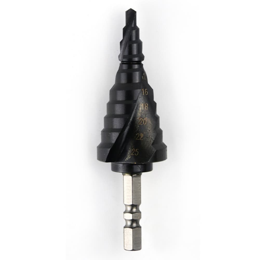 Heavy Duty Step Drill Bit with Anti-Slip Tip and High-Speed Precision for Accurate and Clean Drilling on Metal and Wood
