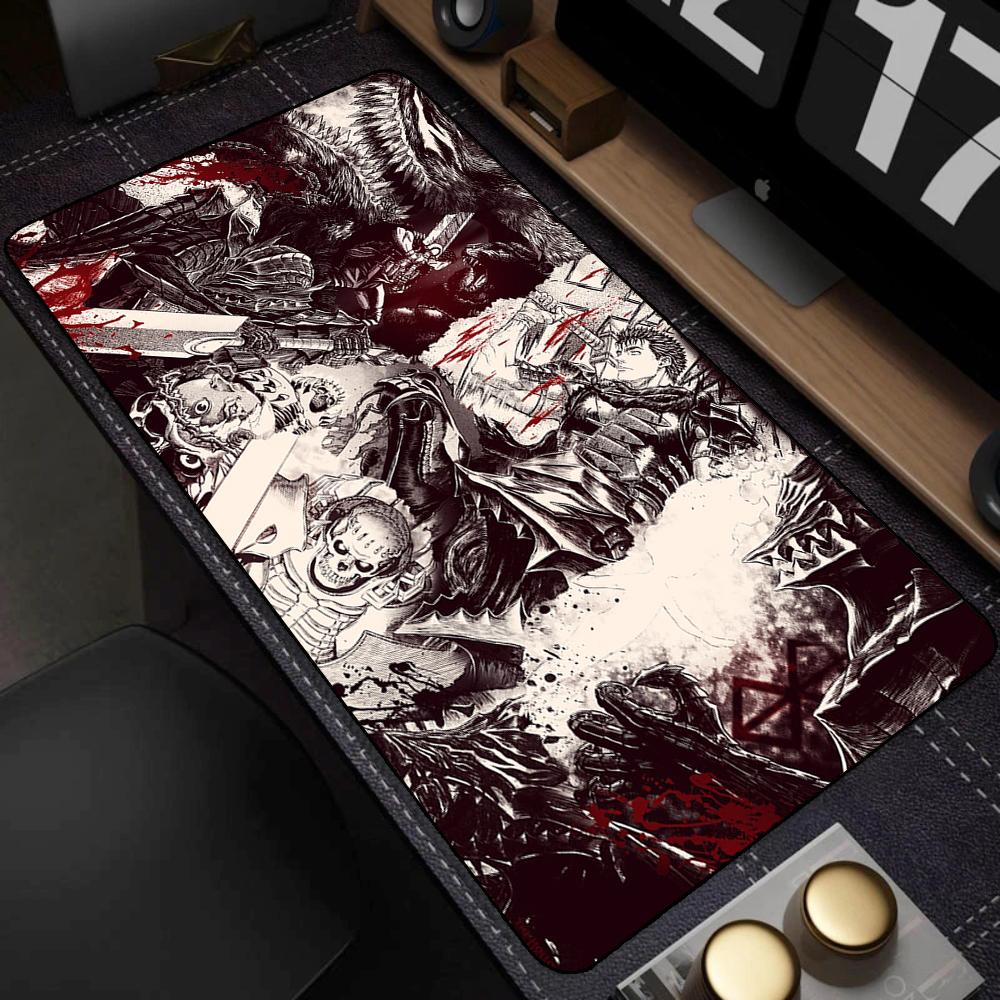Mouse Mat Berserk Guts Gamer Gaming Mouse Pad Guts Sword In Berserk Computer Accessories Big Keyboard Laptop Padmouse Speed Desk