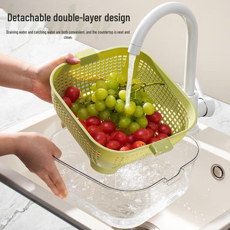 Double-Layer Kitchen Drain Basket