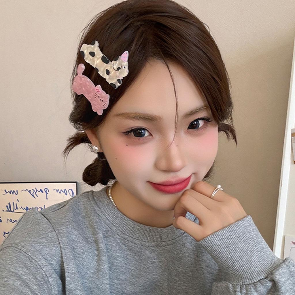 Kitten Hair Clip Lovely Women Kid Hairgrips Adorkable Headdress Barrettes for Birthday Sweet 2000s Girls Hairpins