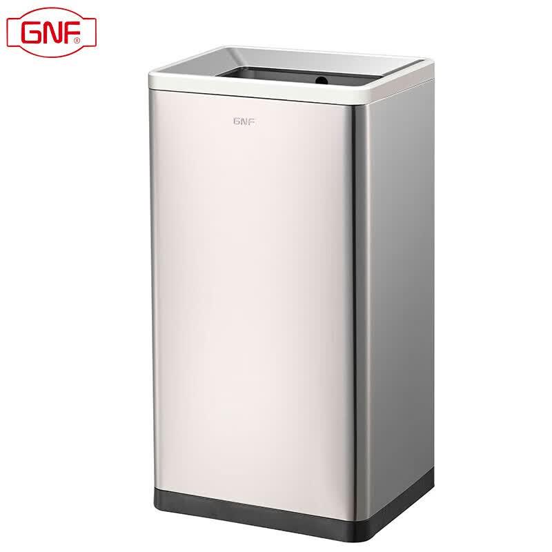 GNF 50L Stainless Steel Open Top Square Trash Can