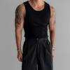 Sommer Neues Herren Gestreiftes Garn Hochelastisch Enganliegend Sport Laufen I-förmiges Tanktop